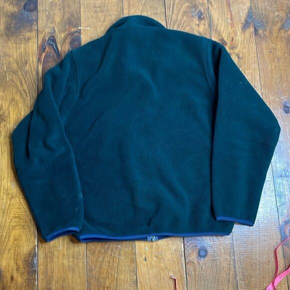 Vintage LL Bean Men’s Zip Up Fleece Forest Green Small - Picture 7 of 8